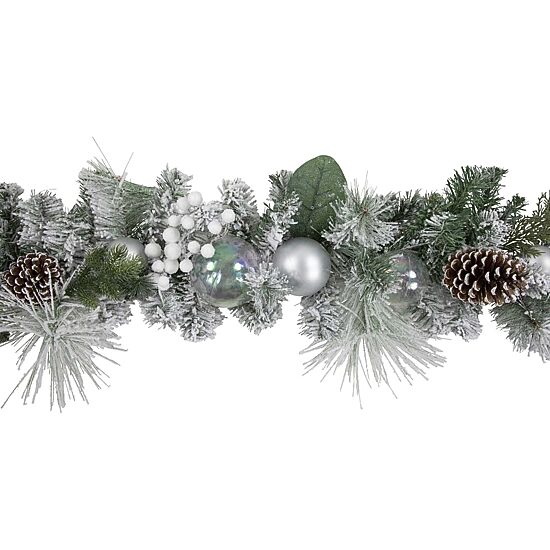 Northlight Flocked Pine   Unlit Christmas Indoor Garland