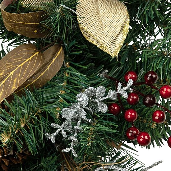 Northlight Pine With Poinsettias And Berries Christmas Indoor Garland