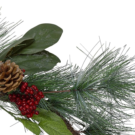 Northlight 6ft Berry And Pine   Unlit Christmas Indoor Garland