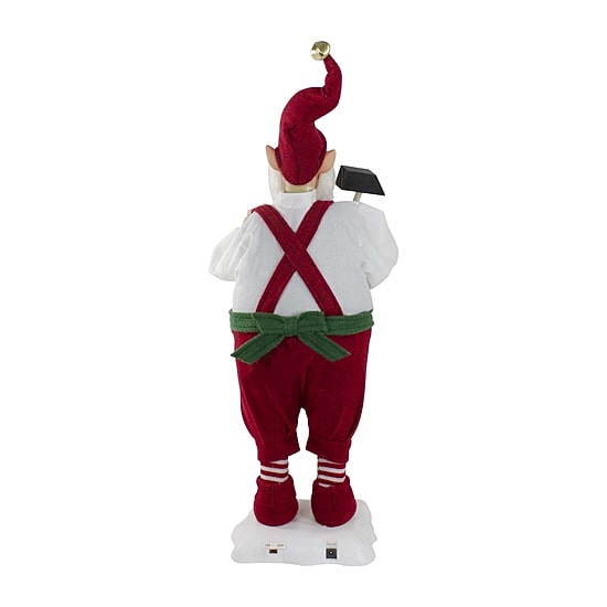 Northlight 24in Elf Animated Standing Christmas Santa Figurine
