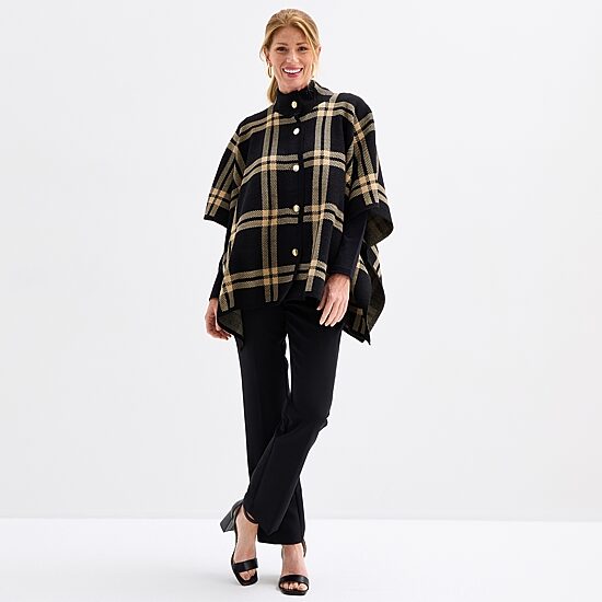 Black Label by Evan-Picone Womens Mock Neck 3/4 Sleeve Button Cardigan