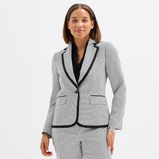 Black Label by Evan-Picone Womens Classic Fit Suit Jacket