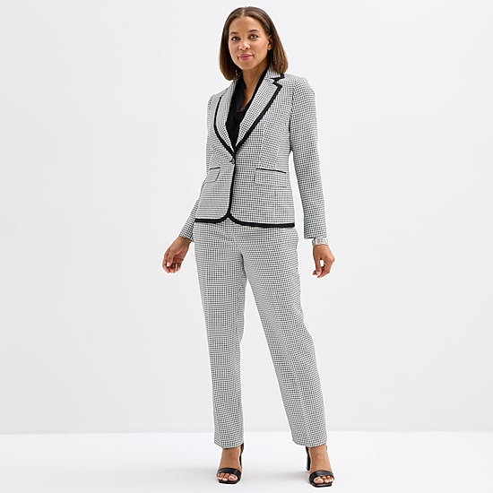 Black Label by Evan-Picone Womens Classic Fit Suit Jacket