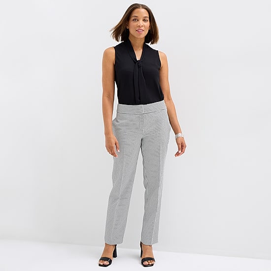 Black Label by Evan-Picone Womens Straight Fit Straight Suit Pant