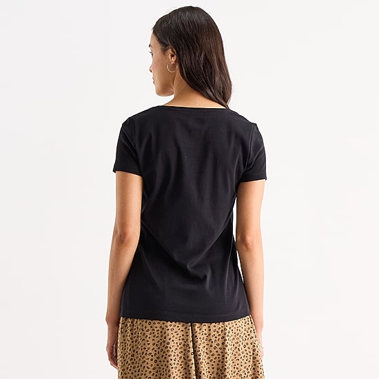 St. John's Bay Womens Crew Neck Short Sleeve T-Shirt