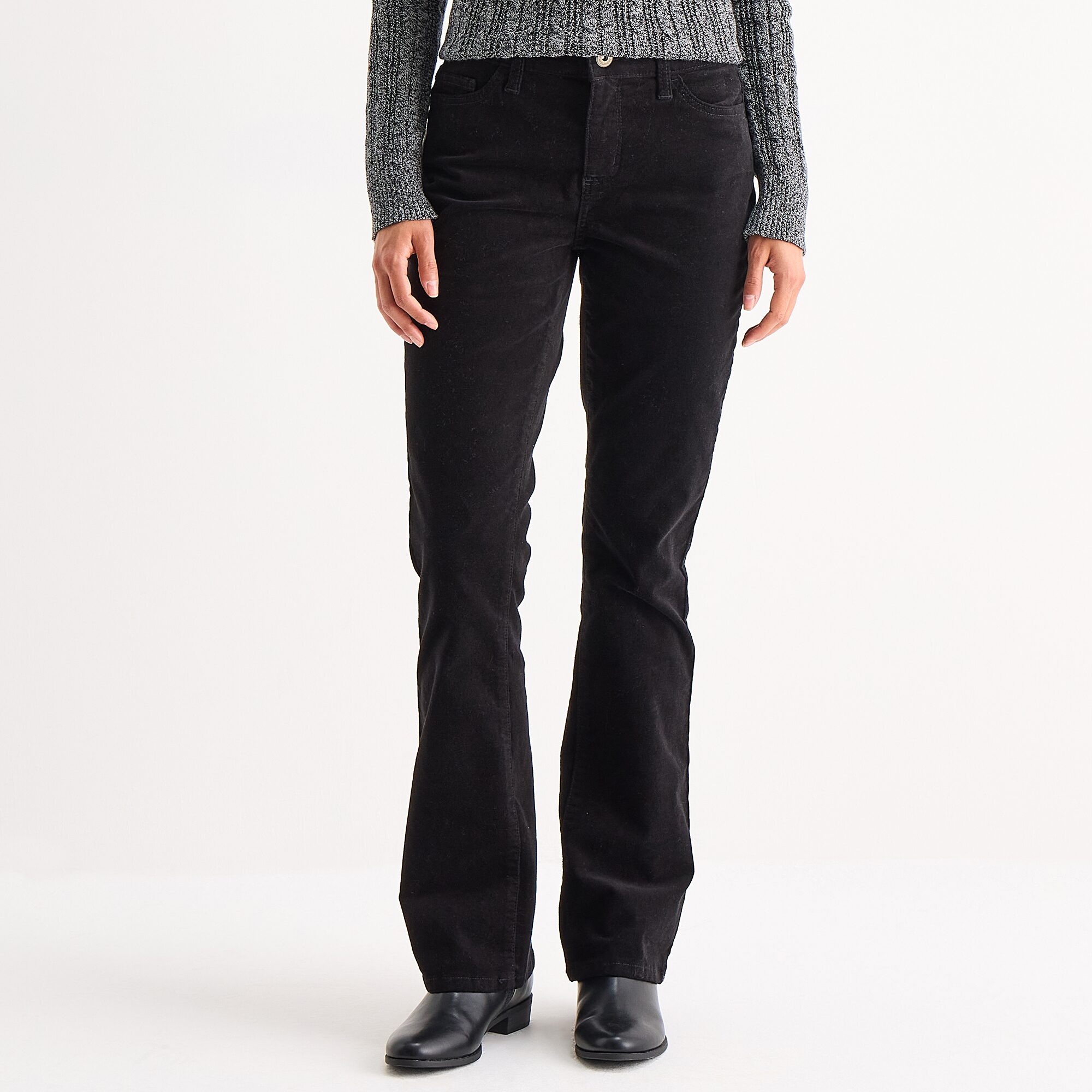 St. John's Bay Womens Mid Rise Bootcut Corduroy Pant