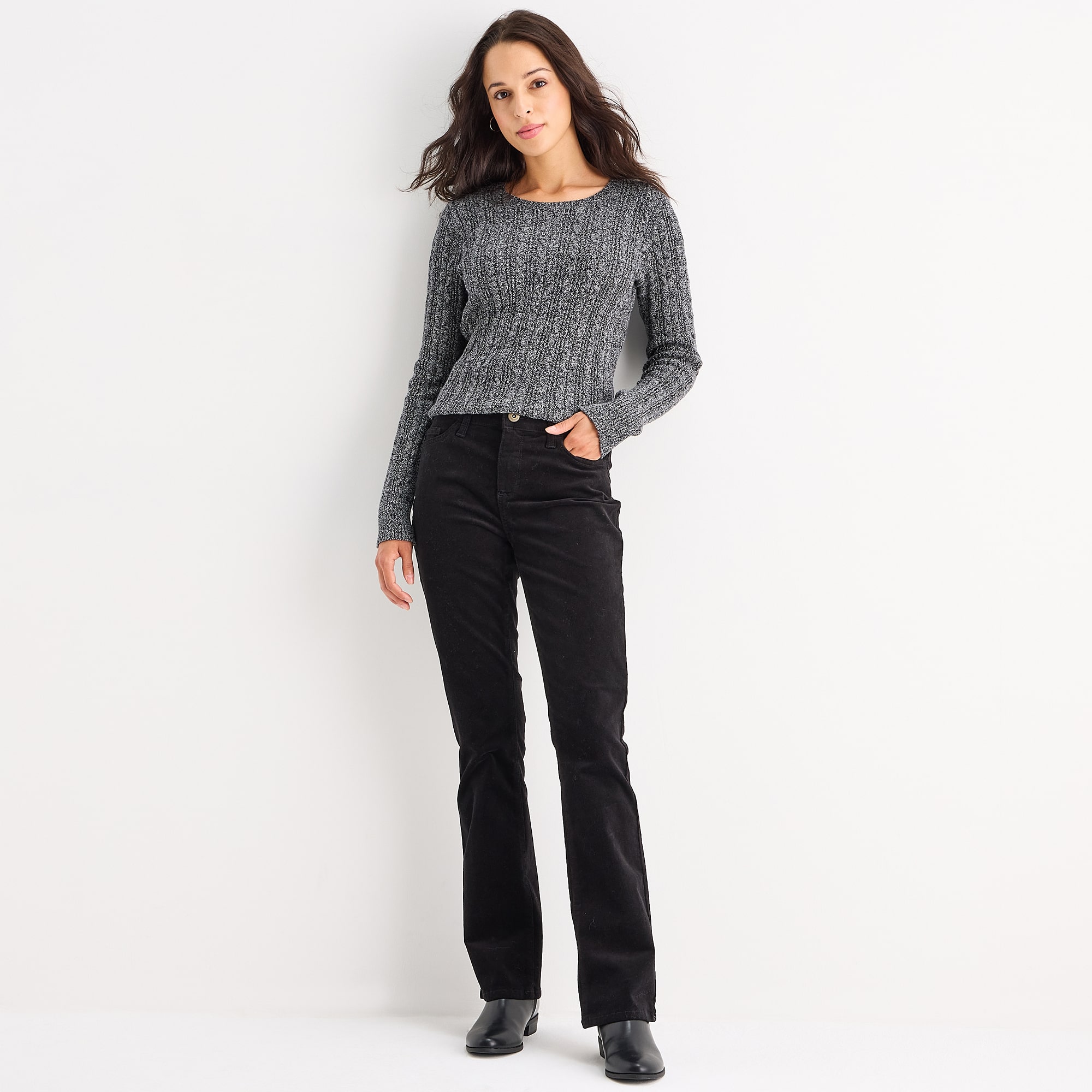 St. John's Bay Womens Mid Rise Bootcut Corduroy Pant