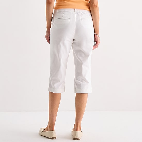 St. John's Bay Womens Secretly Slender Mid Rise Capri Pant