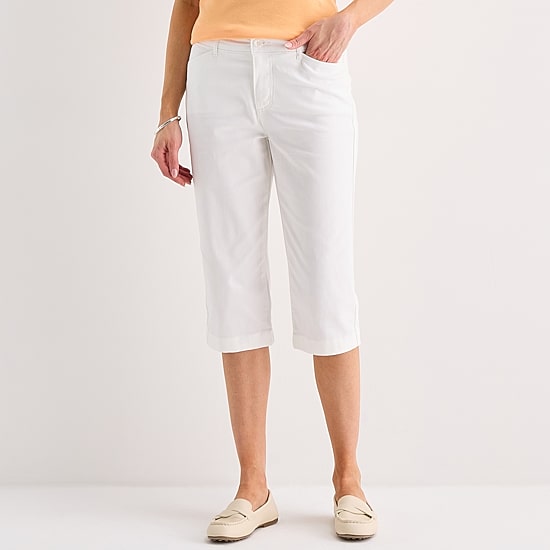 St. John's Bay Womens Secretly Slender Mid Rise Capri Pant