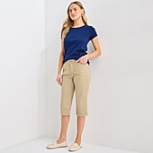 St. John's Bay Womens Secretly Slender Mid Rise Capri Pant