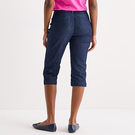 St. John's Bay Womens Secretly Slender Mid Rise Capri Pant
