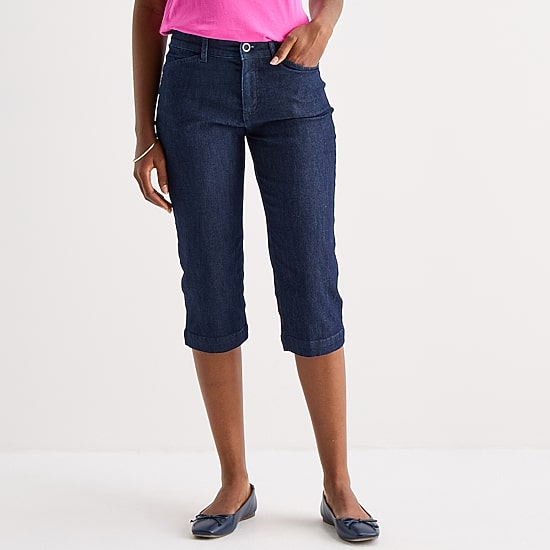 St. John's Bay Womens Secretly Slender Mid Rise Capri Pant