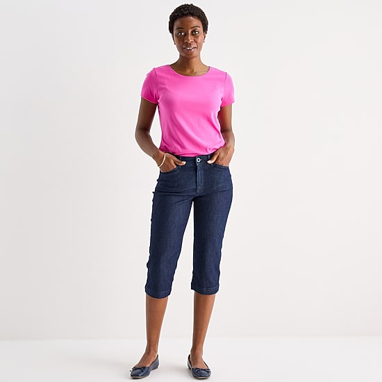 St. John's Bay Womens Secretly Slender Mid Rise Capri Pant