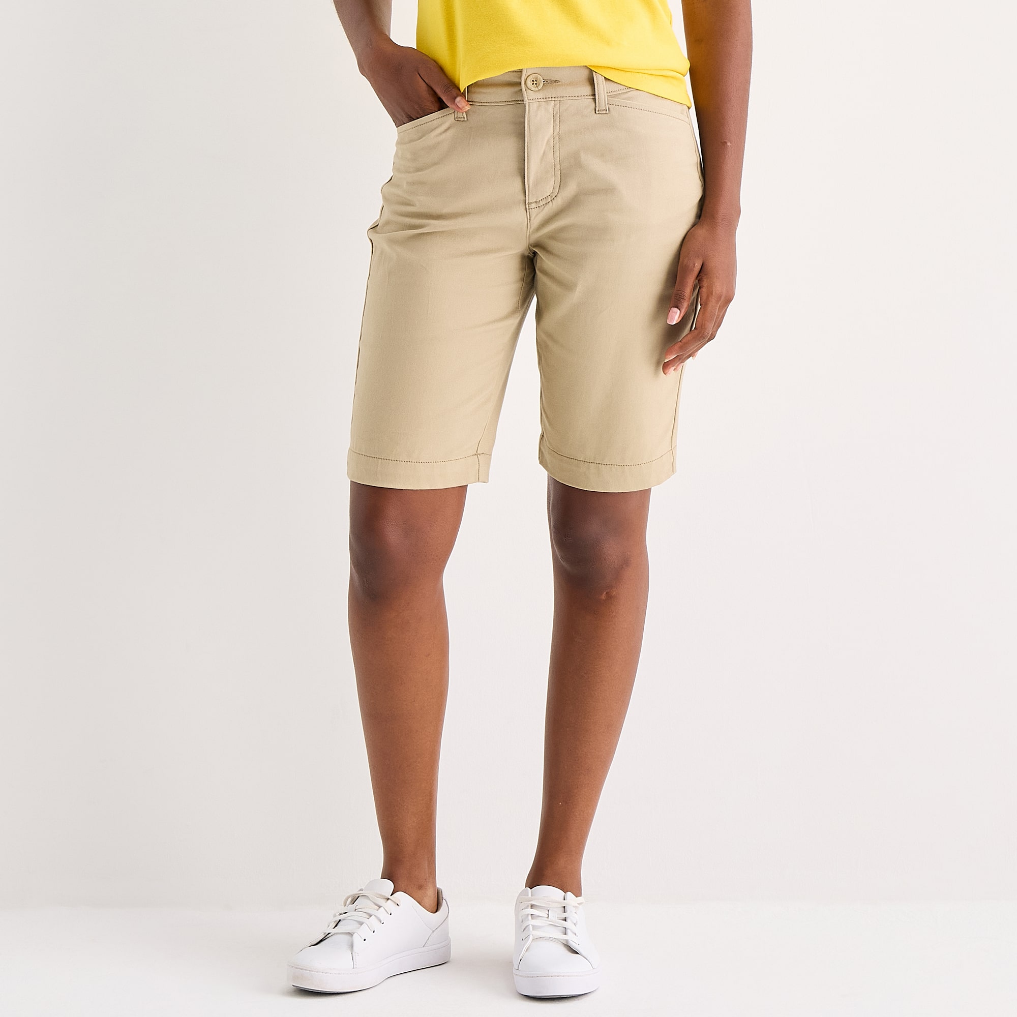 St. John's Bay Womens 11" Mid Rise Bermuda Short