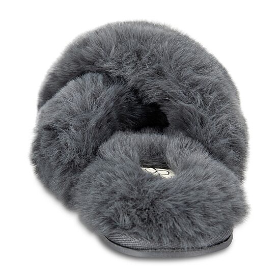JS Jessica Simpson High Plush Cross Womens Slip-On Slippers