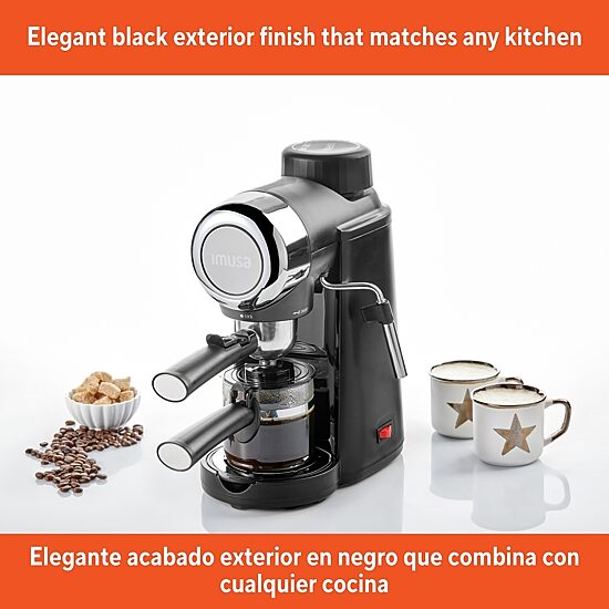 IMUSA Espresso + Cappuccino 4-Cup Coffee Maker