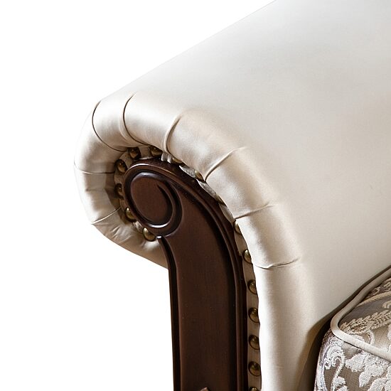 Furniture of America™ Dulupen Roll-Arm Upholstered Loveseat