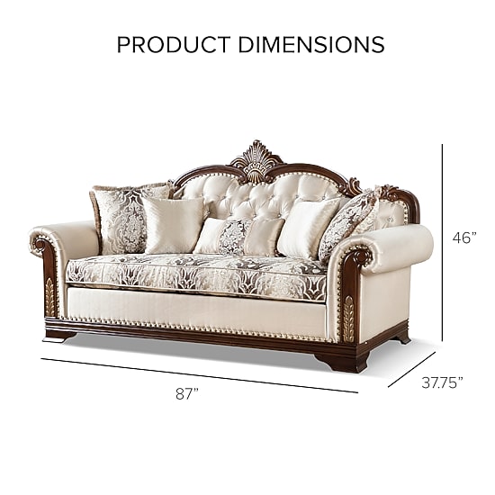 Furniture of America™ Dulupen Roll-Arm Sofa