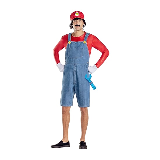 Mens Red Gamer Costume