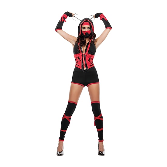 Womens Red Dragon Ninja Costume