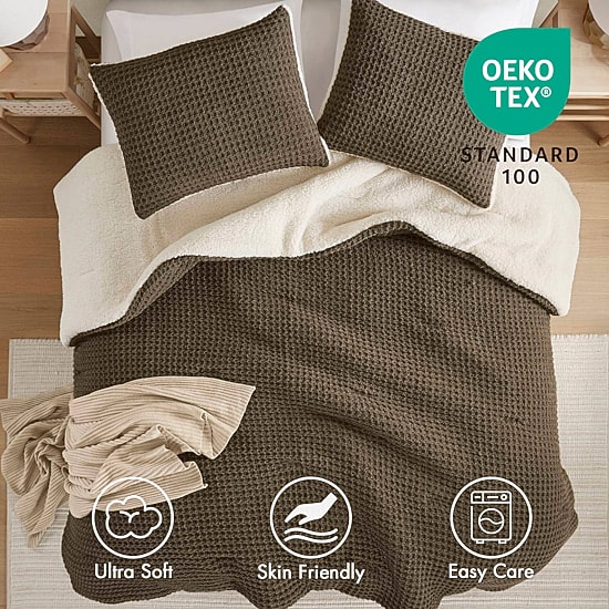 Madison Park Ellis Chenille Sherpa Reverse Soft Comforter Set