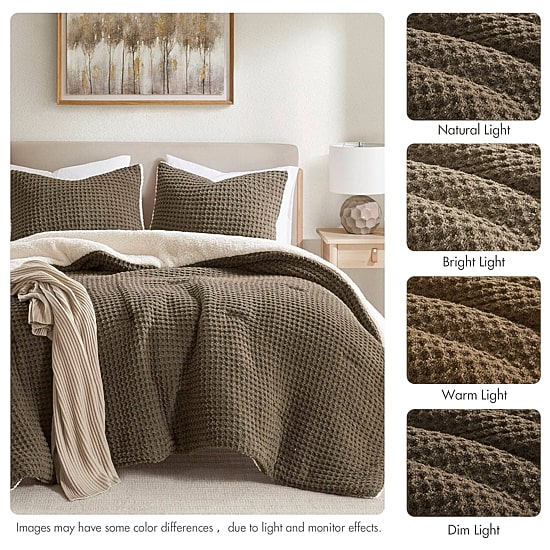 Madison Park Ellis Chenille Sherpa Reverse Soft Comforter Set