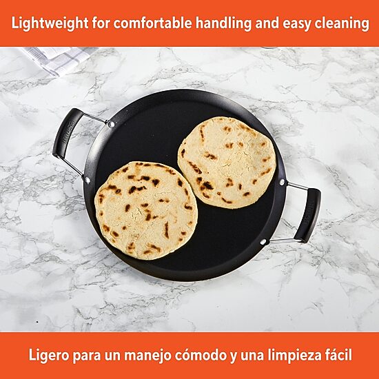 IMUSA 11" Round Comal Griddle with Bakelit Handle