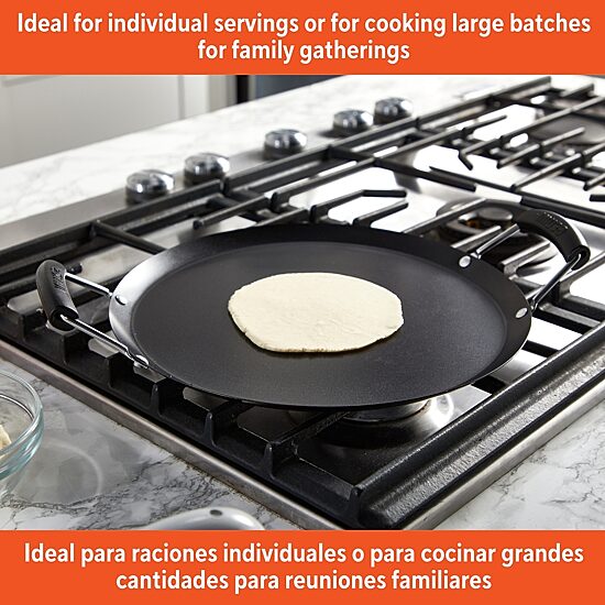 IMUSA 11" Round Comal Griddle with Bakelit Handle