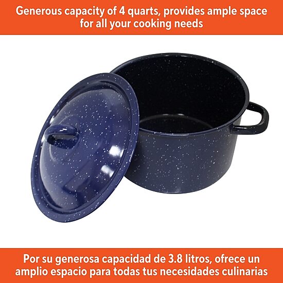 IMUSA Enamel Steel 4-Qt. Stockpot with Lid