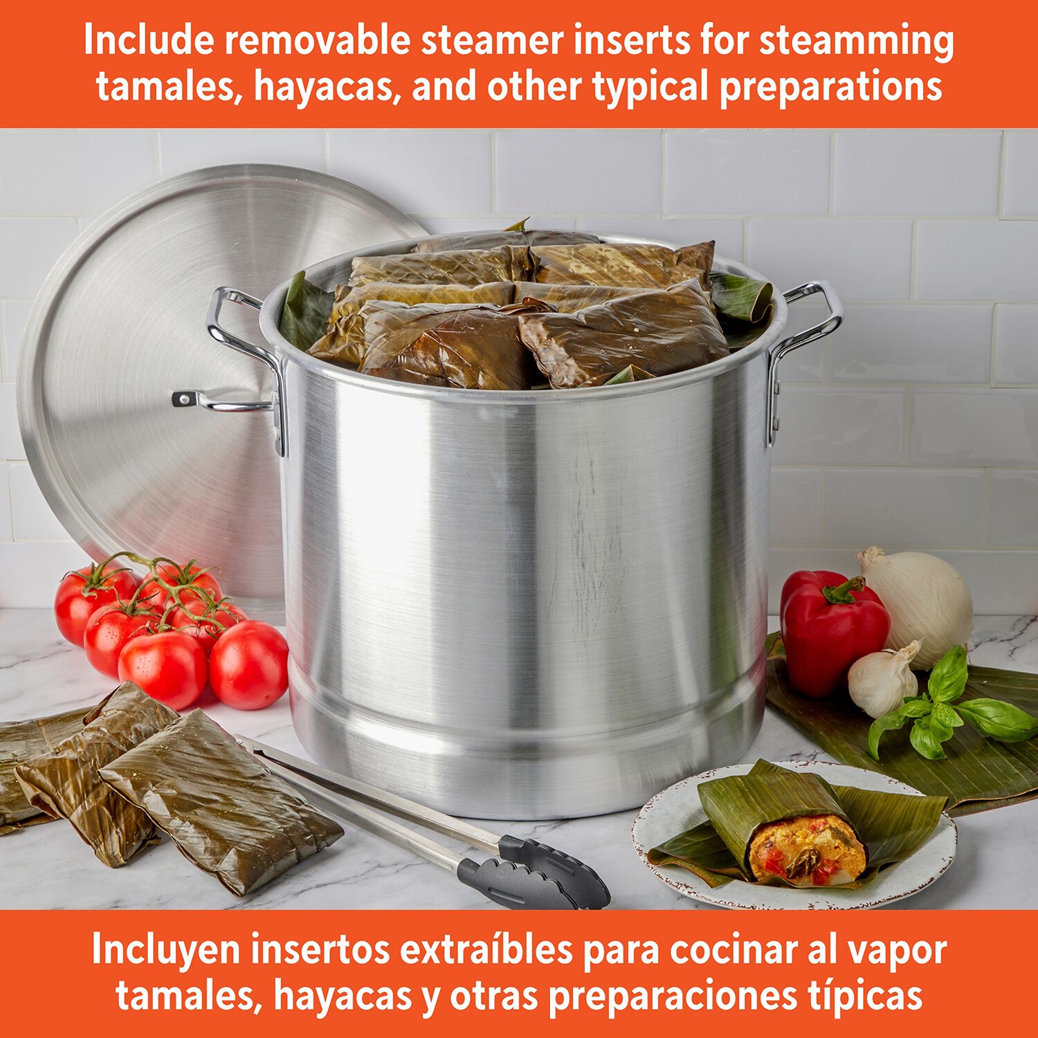 IMUSA 2-pc. Aluminum Steamer Set with Lids