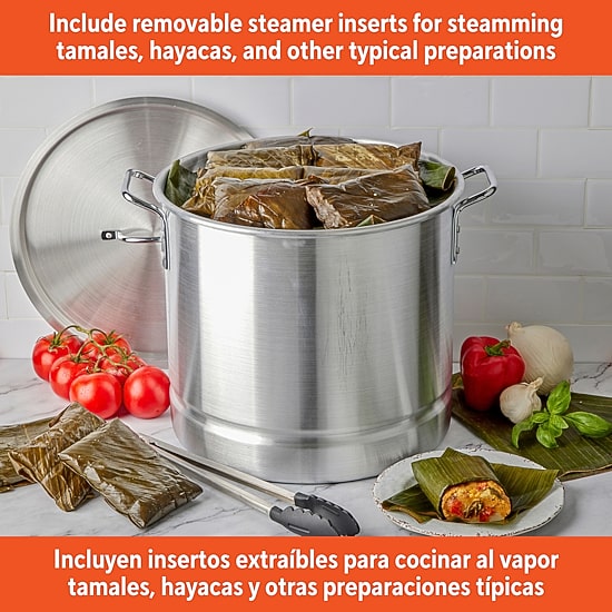 IMUSA 2-pc. Aluminum Steamer Set with Lids