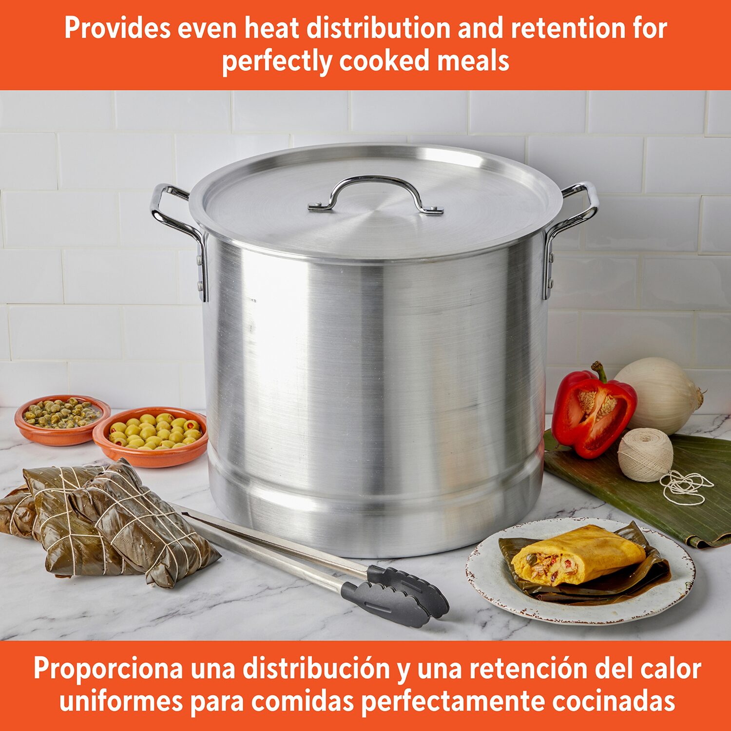 IMUSA 2-pc. Aluminum Steamer Set with Lids