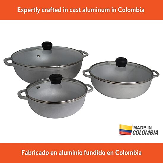 IMUSA Basic 6-pc. Caldero Set with Glass Lids
