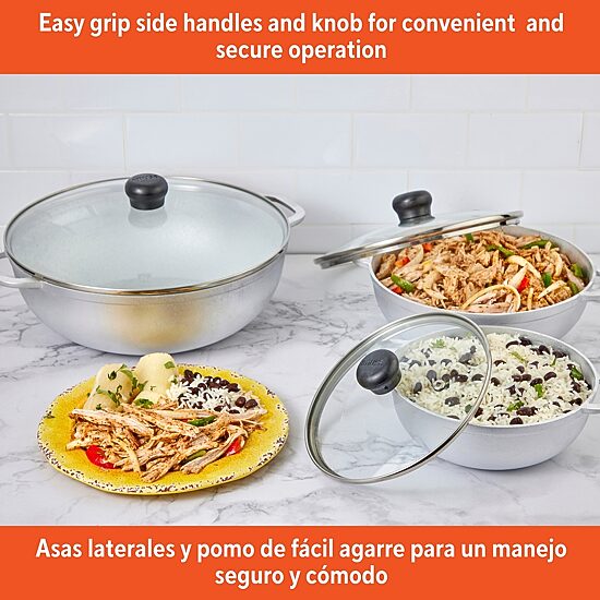 IMUSA Basic 6-pc. Caldero Set with Glass Lids