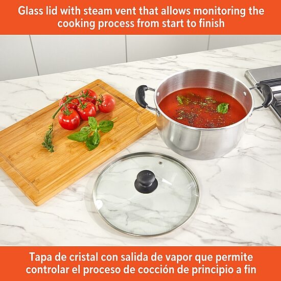 IMUSA 8-qt. Aluminum Stockpot with Lid