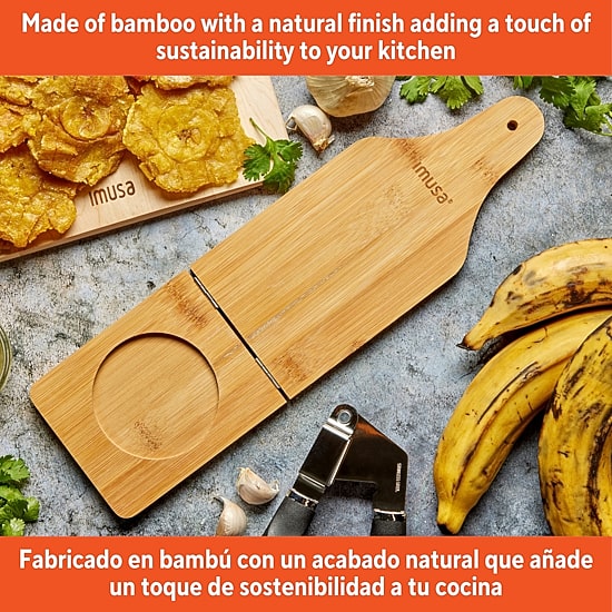 IMUSA Bamboo Large Plaintain Press