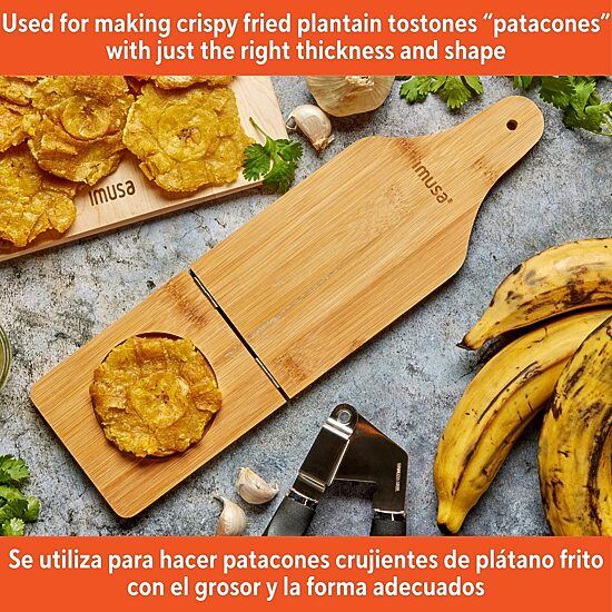 IMUSA Bamboo Large Plaintain Press