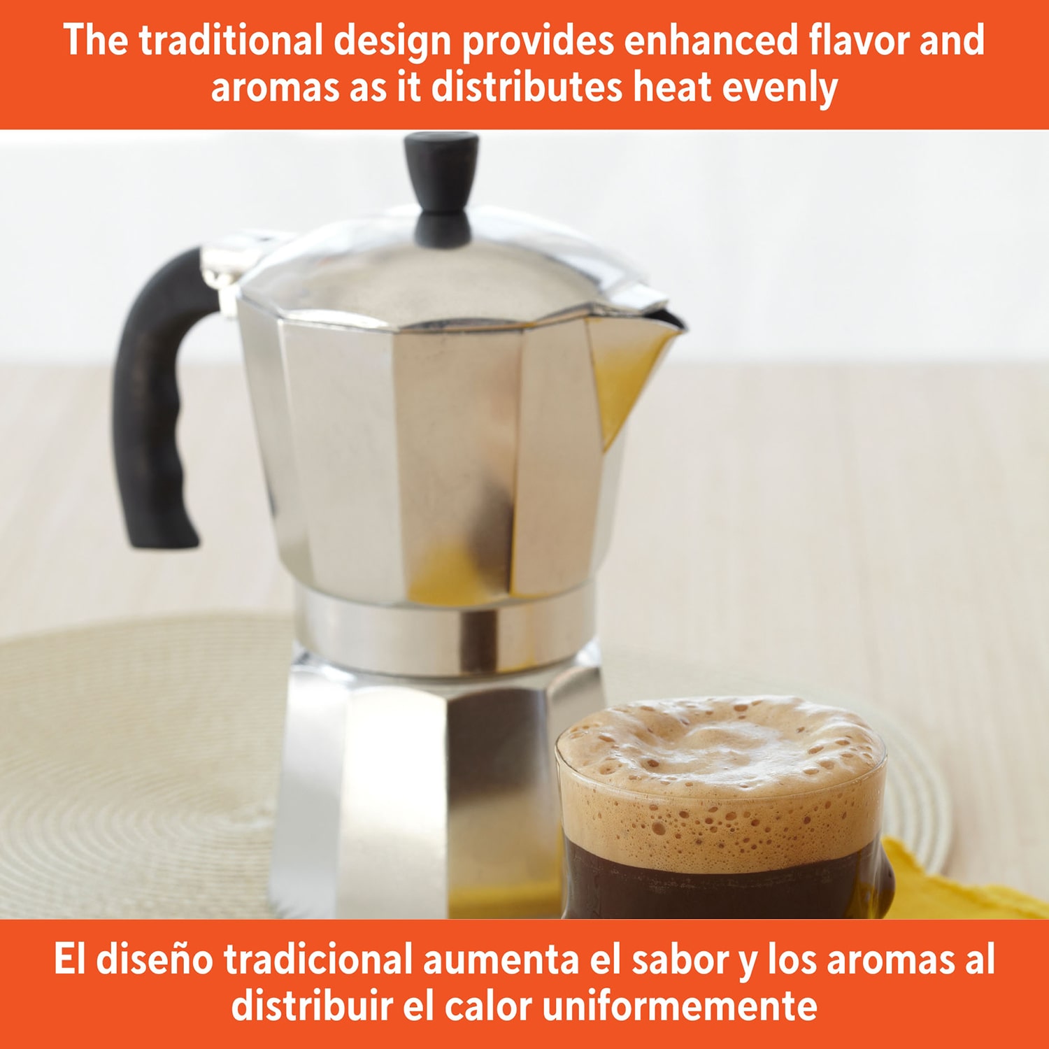IMUSA 6-Cup Stove Top Coffee Maker
