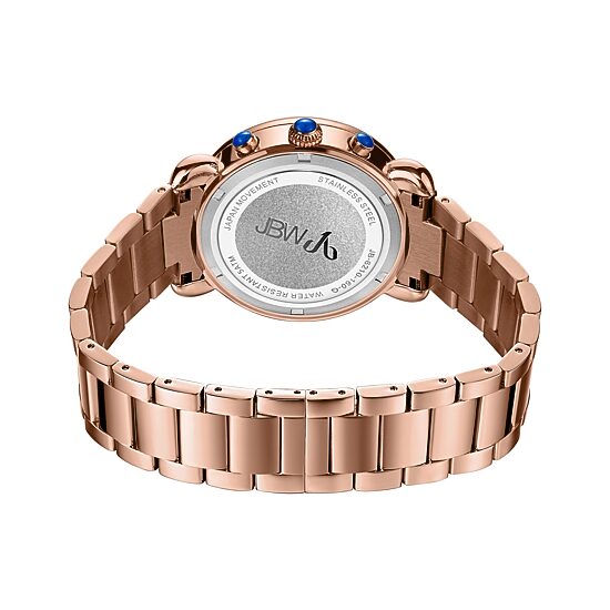 JBW Victory Womens Diamond-Accent Rose-Tone Stainless Steel Bracelet Watch JB-6210-160-G