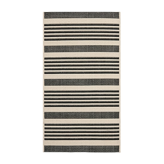 Safavieh Courtyard Collection Santos Stripe Indoor/Outdoor Area Rug