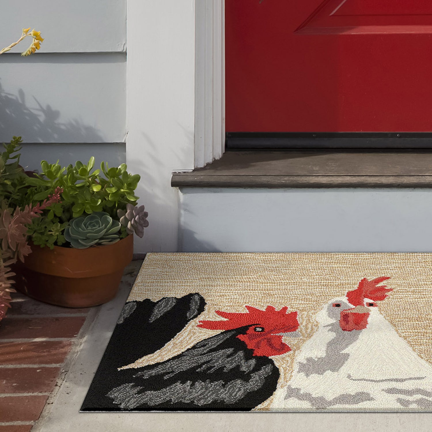 Liora Manne Frontporch Rooster Indoor/Outdoor Rug