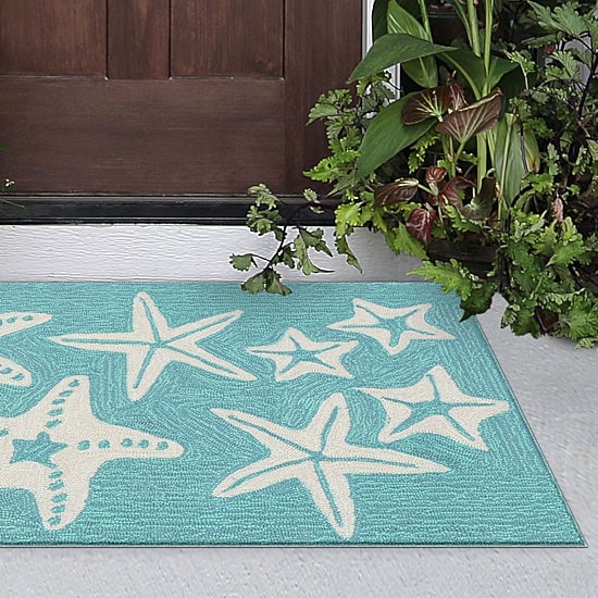 Liora Manne Capri Starfish Animal Hand Tufted Indoor Outdoor Rectangular Accent Rug