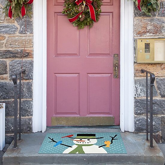 Liora Manne Frontporch Snowman And Friends Hand Tufted Indoor Outdoor Rectangular Accent Rug