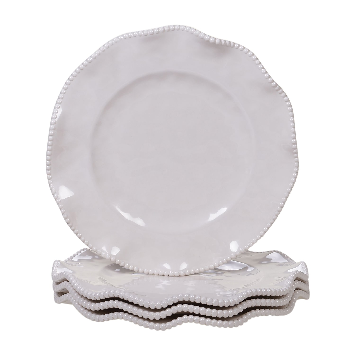 Certified International Perlette Red 4-pc. Melamine Dinner Plate