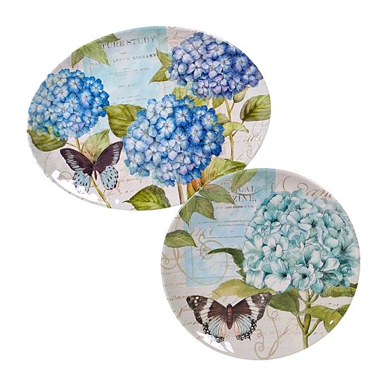 Certified International Hydrangea 2-pc. Serving Set