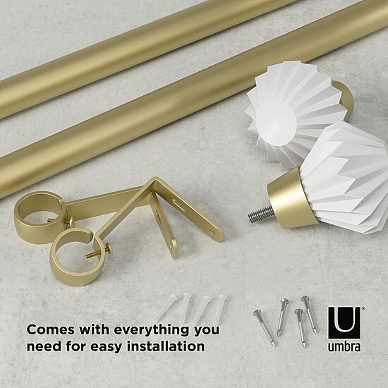 Umbra Pleat 1 IN Adjustable Curtain Rod