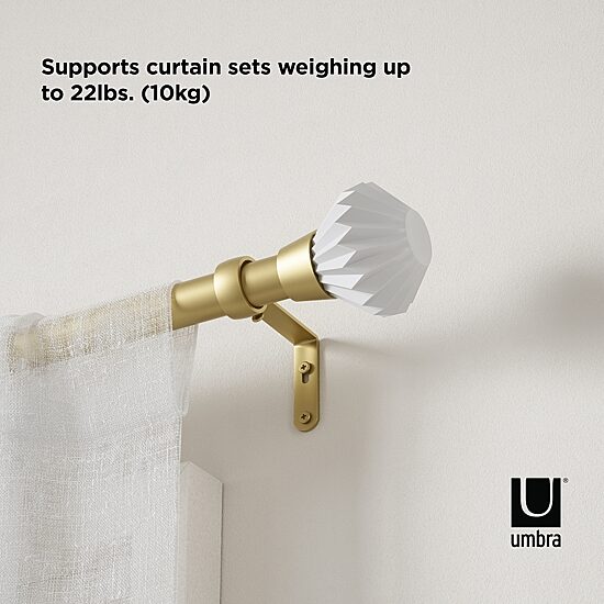 Umbra Pleat 1 IN Adjustable Curtain Rod