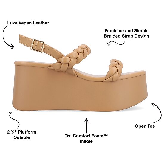 Journee Collection Womens Zannah Wedge Sandals