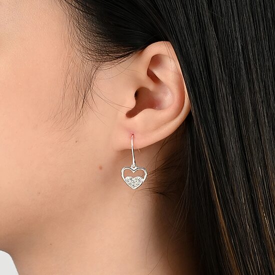 DiamonArt® 1/3 CT. T.W. White Cubic Zirconia Sterling Silver Drop Earrings
