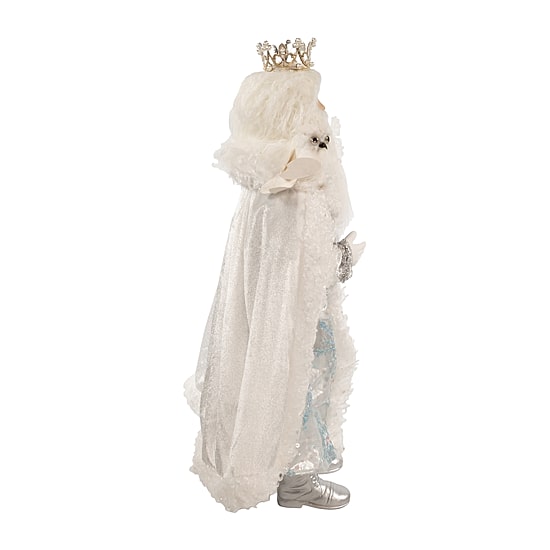 Kurt Adler 21-Inch Silver White And Lavender Blue Standing Christmas Santa Figurine
